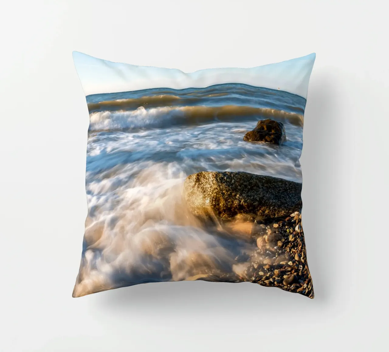 Waves on the Baltic Sea decorative cushion by Marcus Beckert | Fotografie