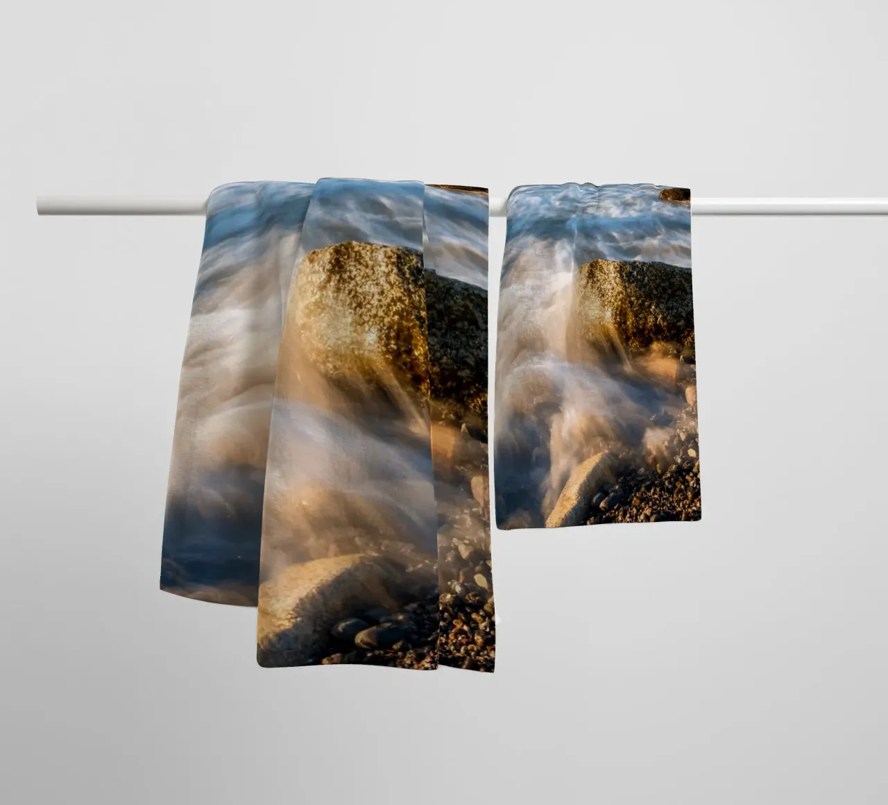 Waves on the Baltic Sea towel by Marcus Beckert | Fotografie