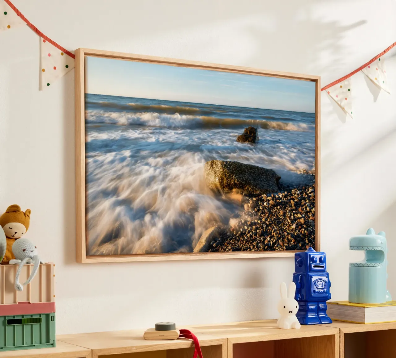 Onde sul Mar Baltico tela con Cornice a cassetta da Marcus Beckert | Fotografie