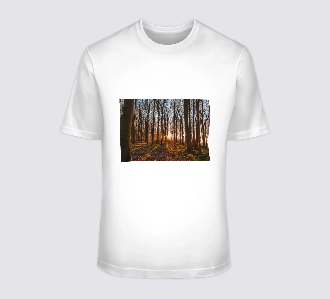 Sun star in the ghostly forest on the Baltic Sea t-shirt by Marcus Beckert | Fotografie
