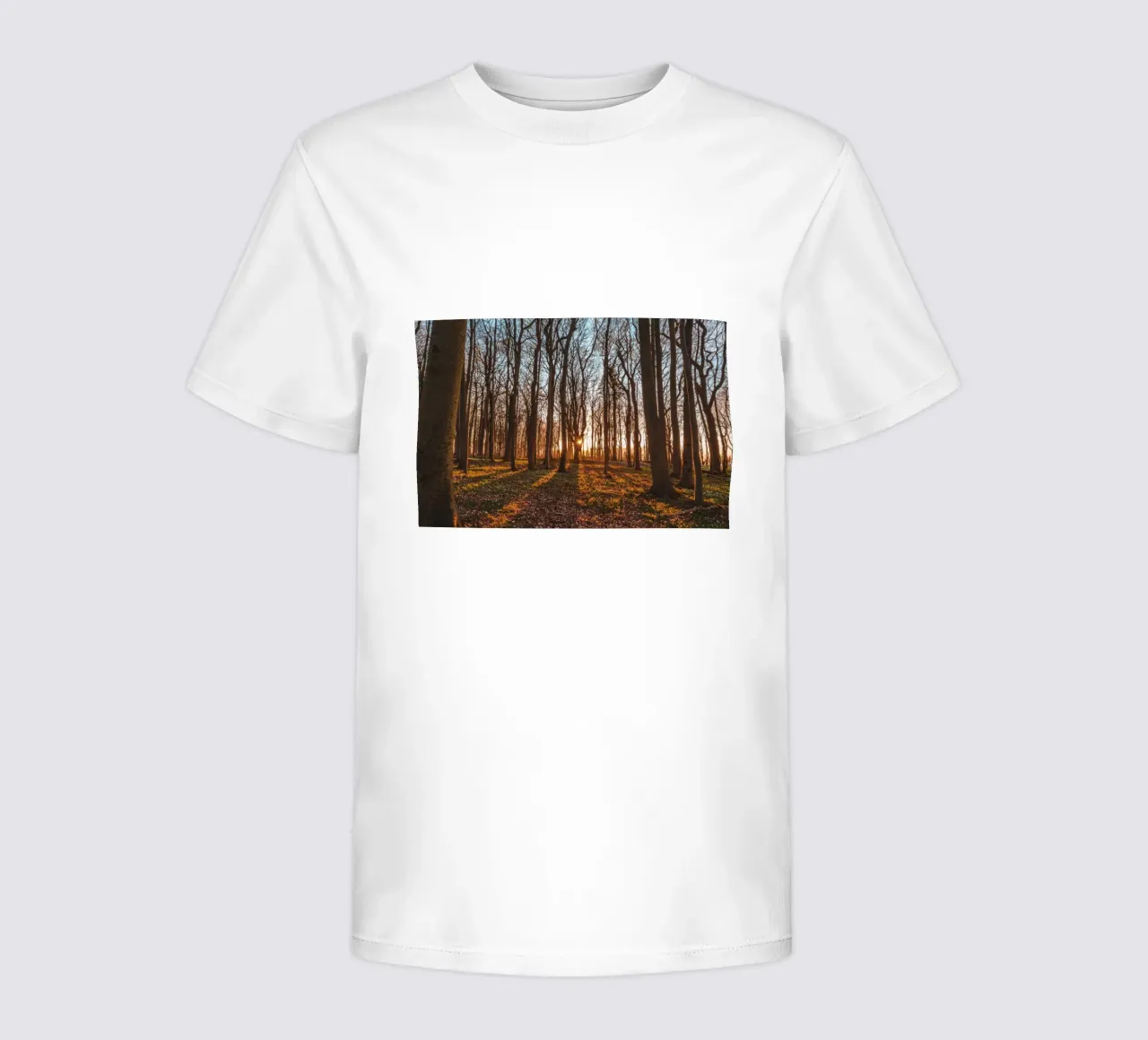 Sun star in the ghostly forest on the Baltic Sea kids t-shirt by Marcus Beckert | Fotografie