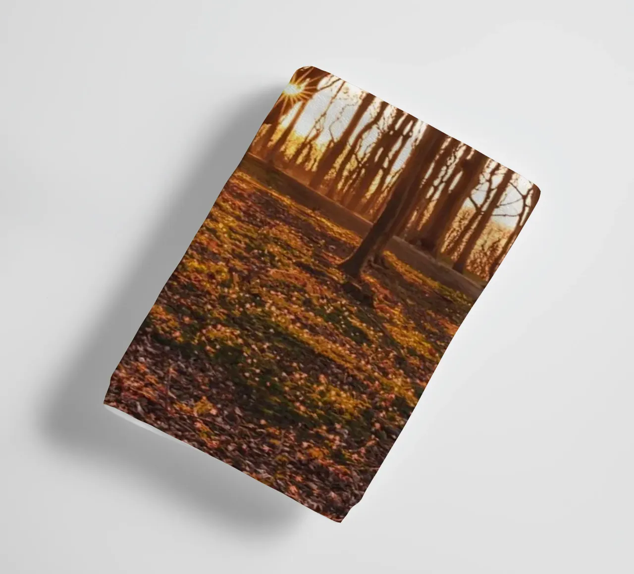 Sun star in the ghostly forest on the Baltic Sea towel by Marcus Beckert | Fotografie