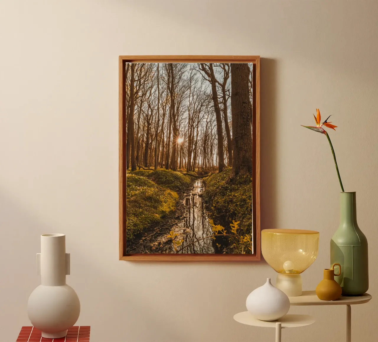 Sunset in the ghostly forest in Nienhagen canvas by Marcus Beckert | Fotografie