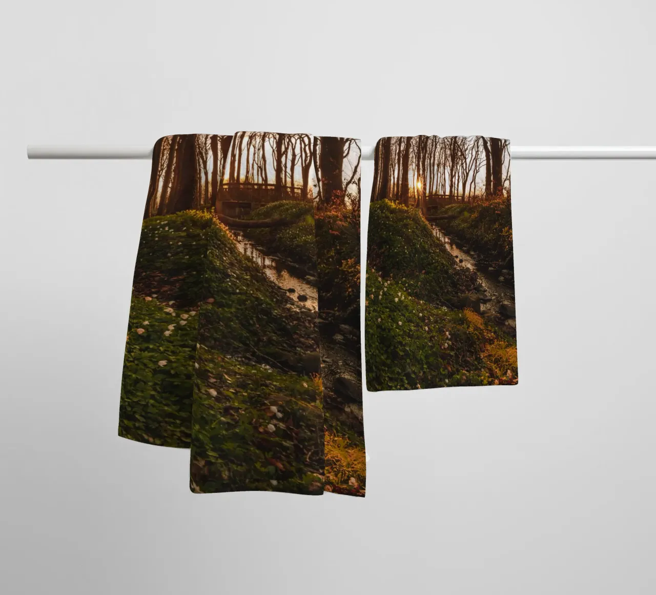 Ghost forest in Nienhagen on the Baltic Sea towel by Marcus Beckert | Fotografie