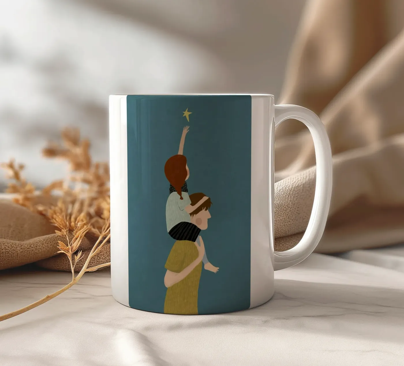 Dad ceramic mug by Amalia Restrepo