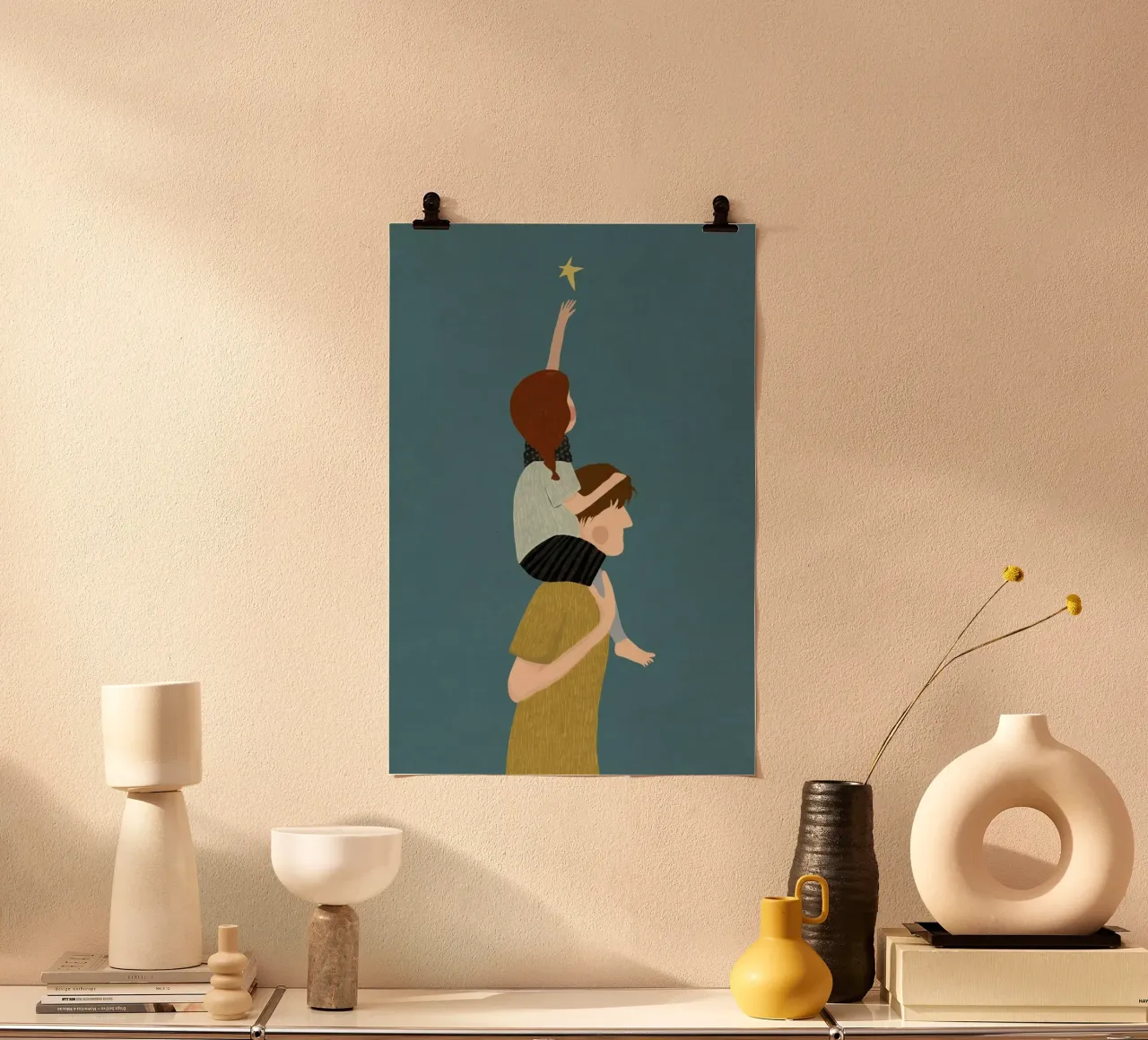 Dad poster con telaio in legno da Amalia Restrepo