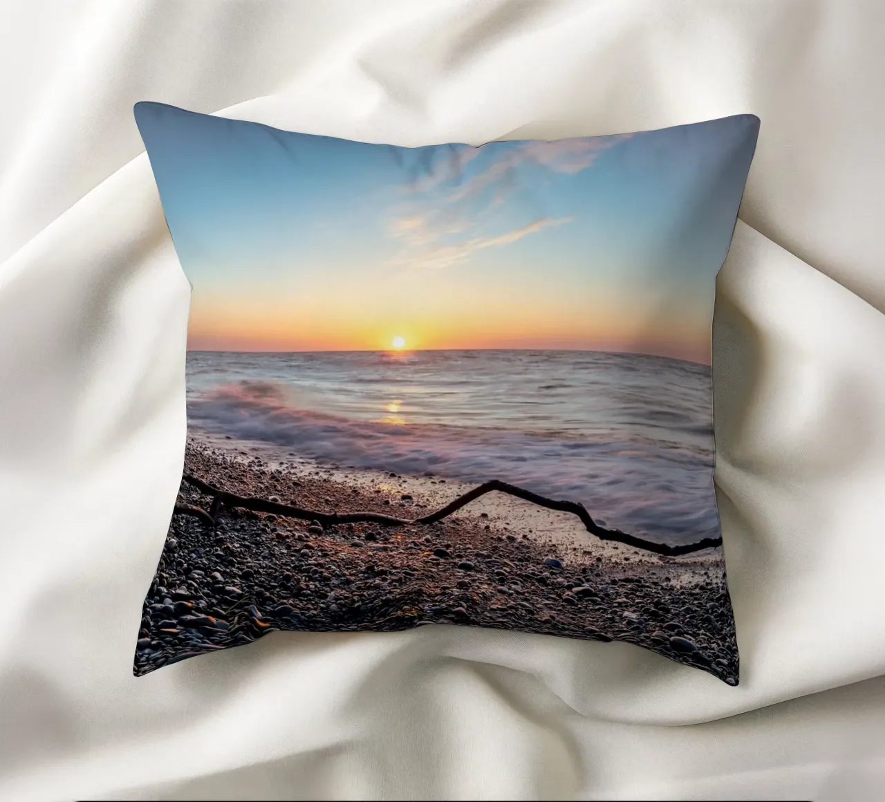 Tramonto sul Mar Baltico cuscino da Marcus Beckert | Fotografie