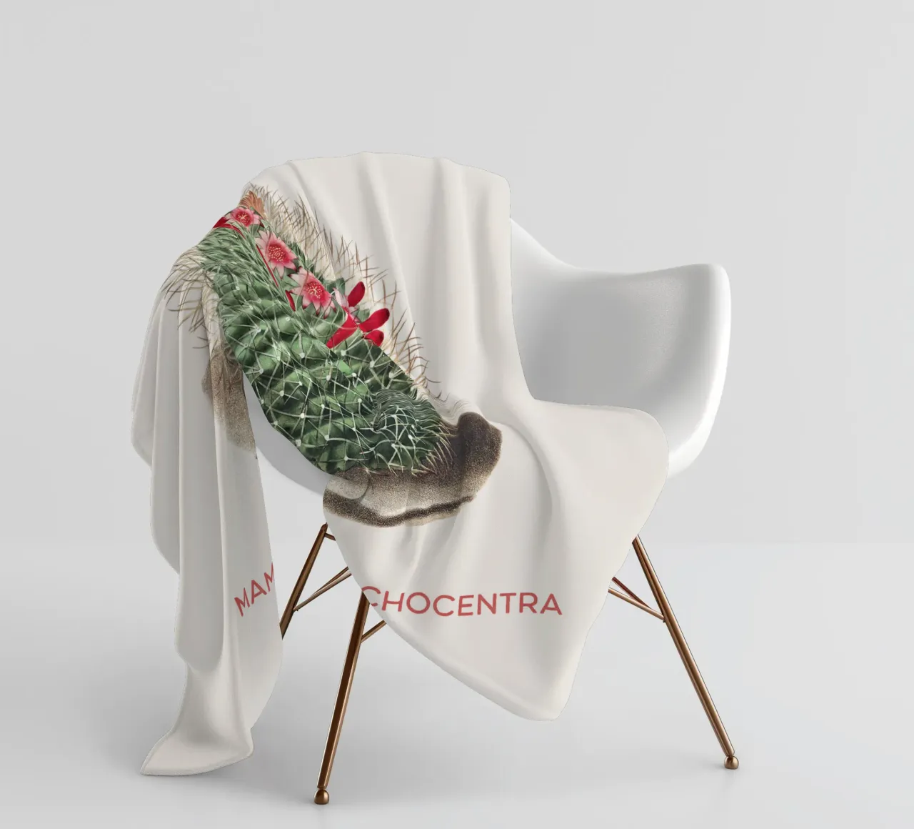 Cactus a puntaspilli o Mammillaria dolichocentra coperta in pile da Vintagrafica