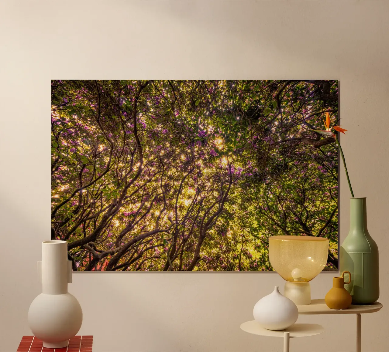 Rododendro al sole poster con telaio in alluminio da Marcus Beckert | Fotografie