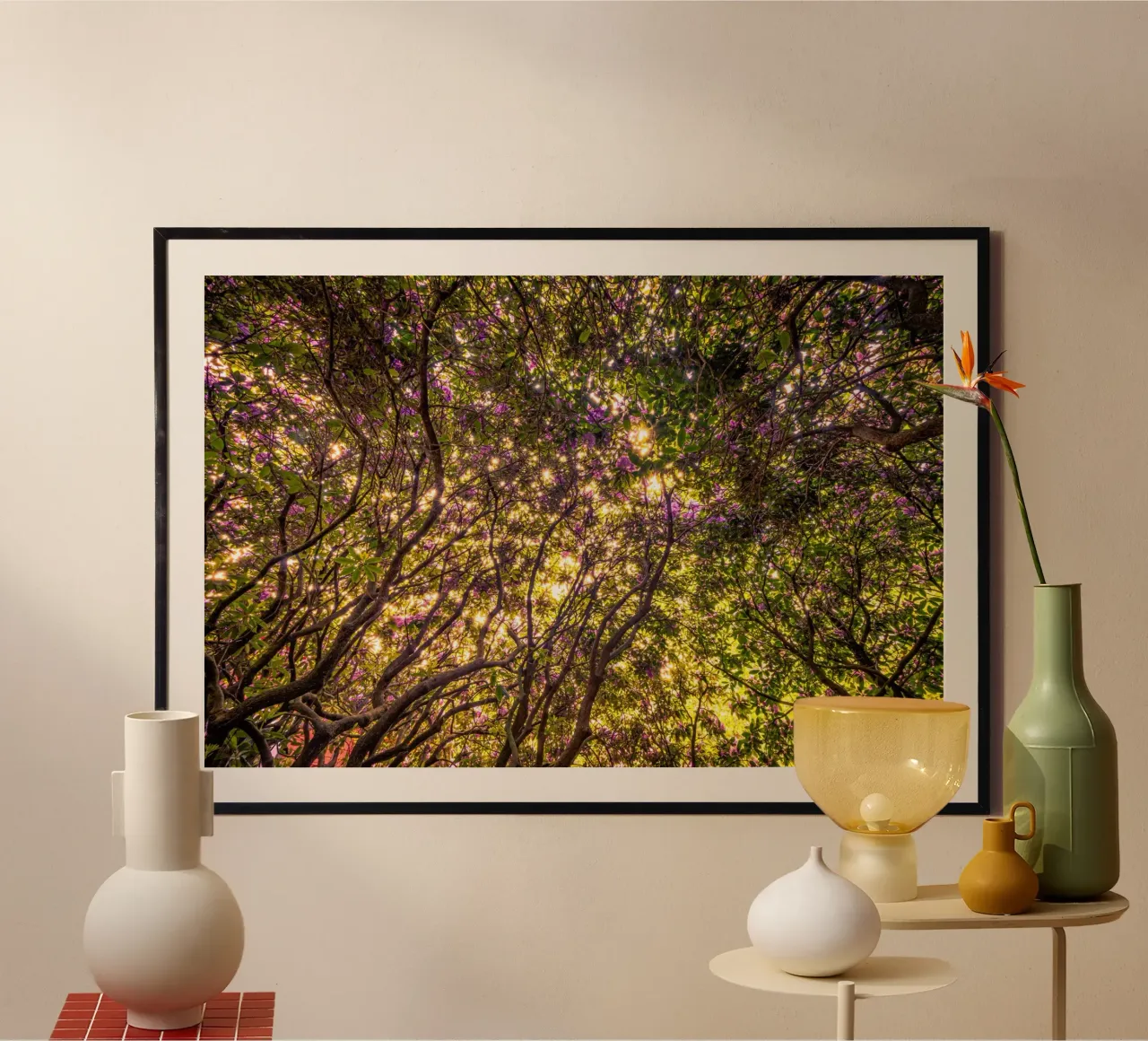 Rododendro al sole poster con telaio in alluminio da Marcus Beckert | Fotografie