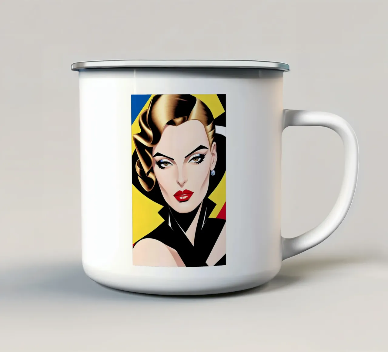 AUDACE E BELLO tazza in smalto da ART DECO