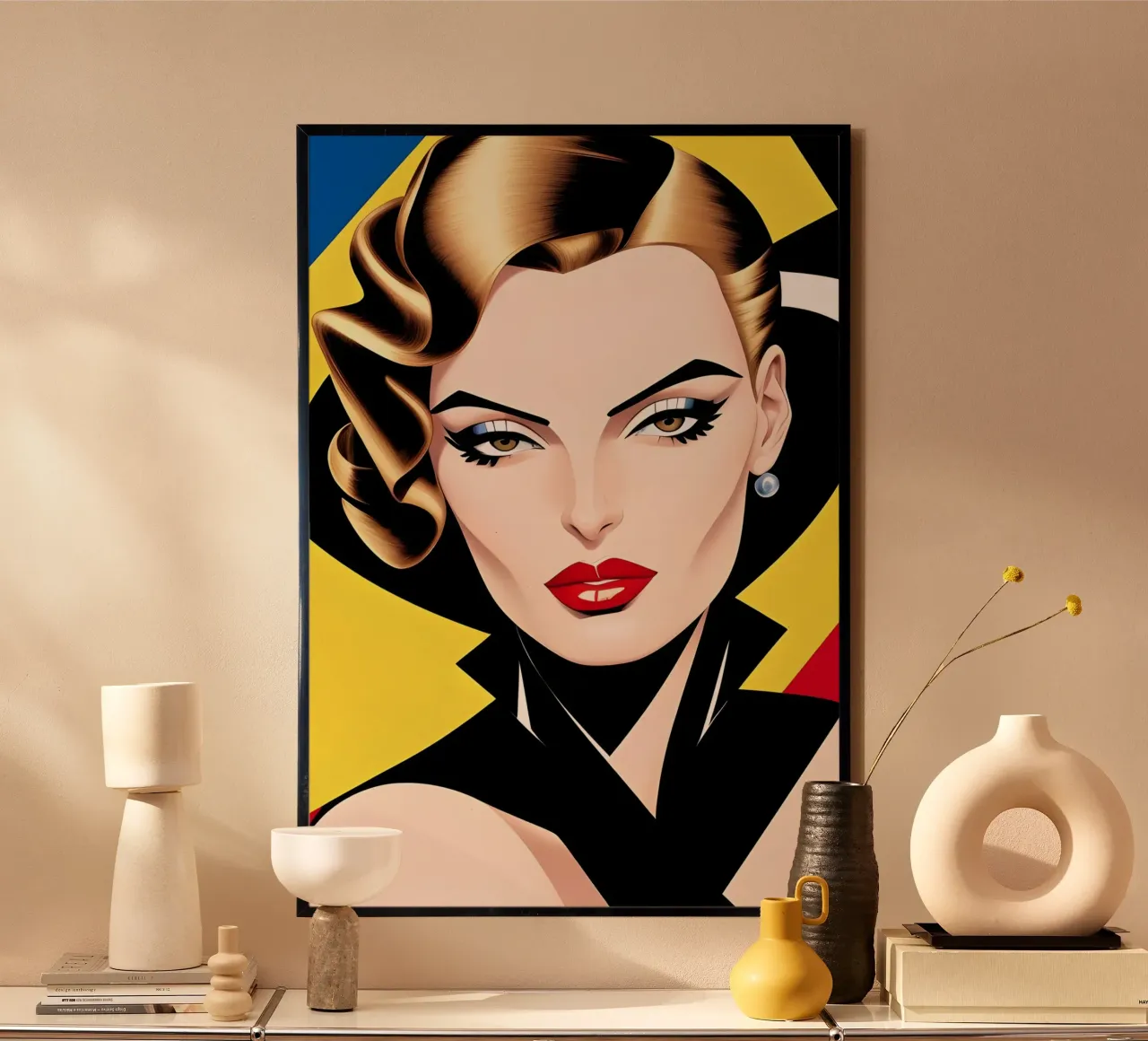 AUDACE E BELLO poster con telaio in alluminio da ART DECO