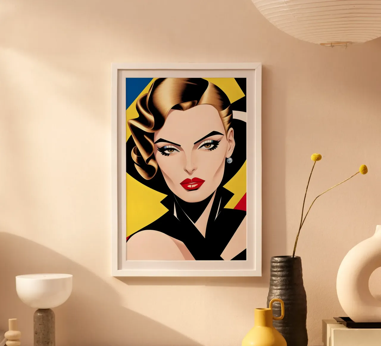 AUDACE E BELLO poster con telaio in alluminio da ART DECO