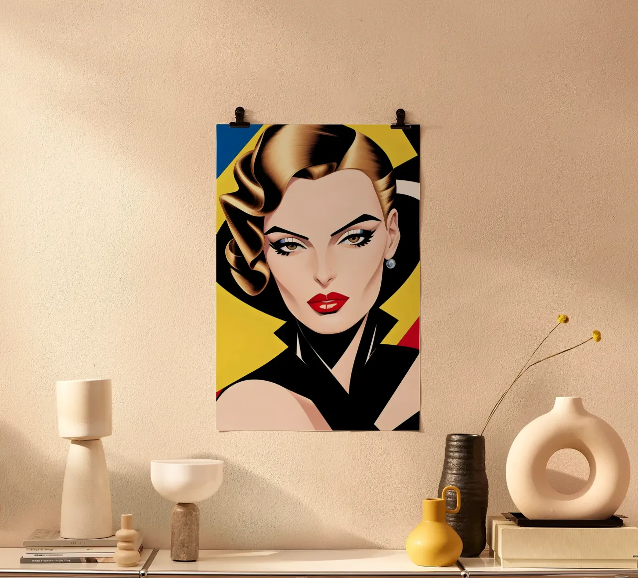 AUDACE E BELLO poster con telaio in alluminio da ART DECO