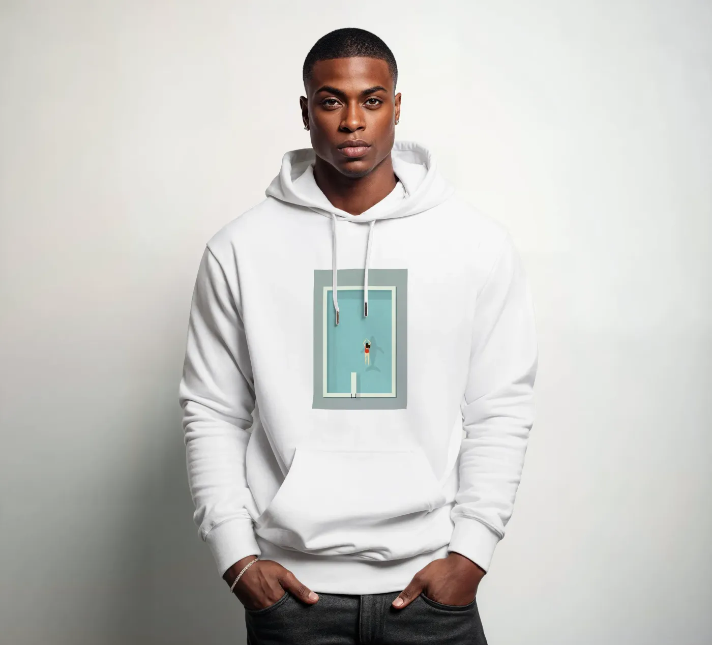 Pool hoodie by Amalia Restrepo