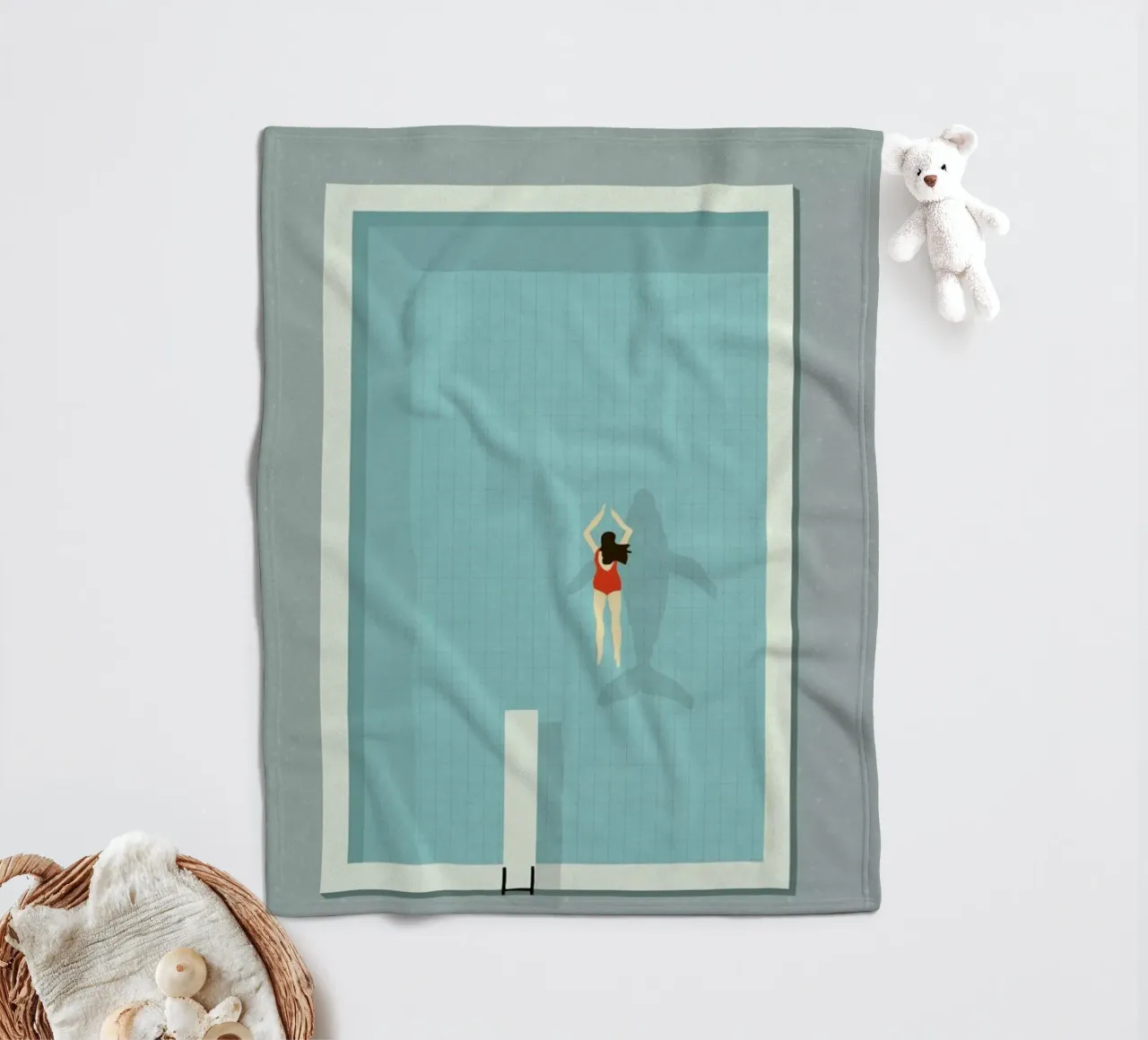 Pool Fleecedecke von Amalia Restrepo