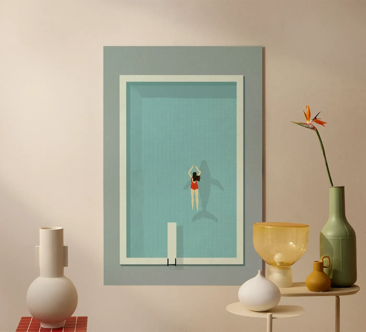 Pool acryl van Amalia Restrepo