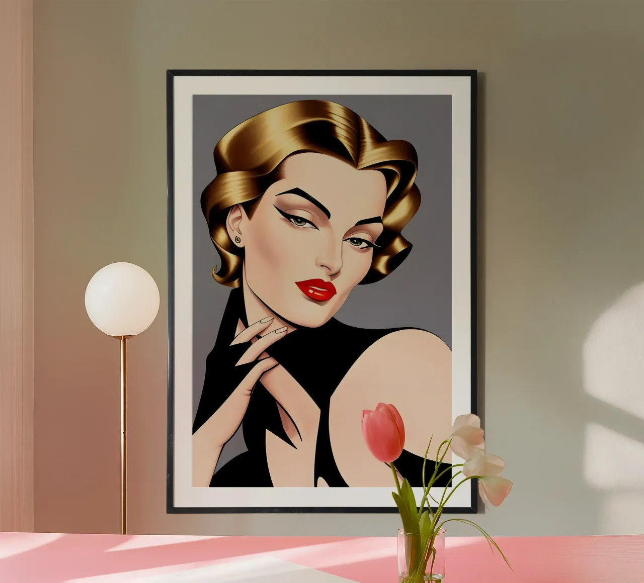 ELEGANTE RAGAZZA ART DÉCO poster da ART DECO