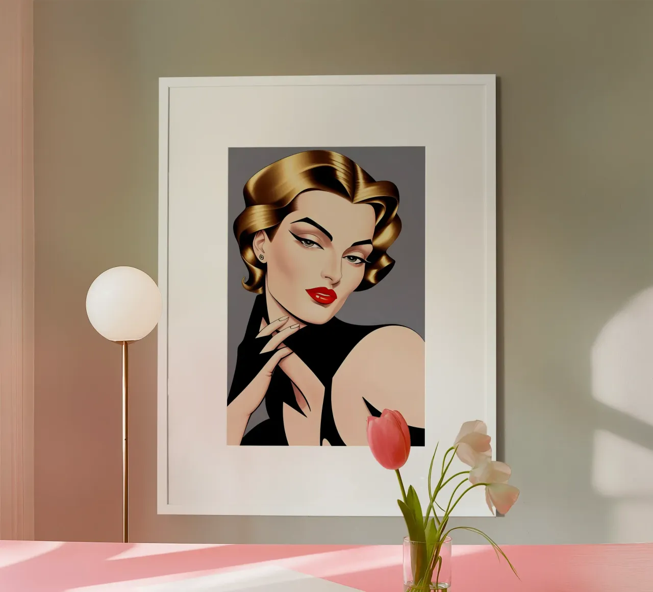 ELEGANTE RAGAZZA ART DÉCO poster da ART DECO