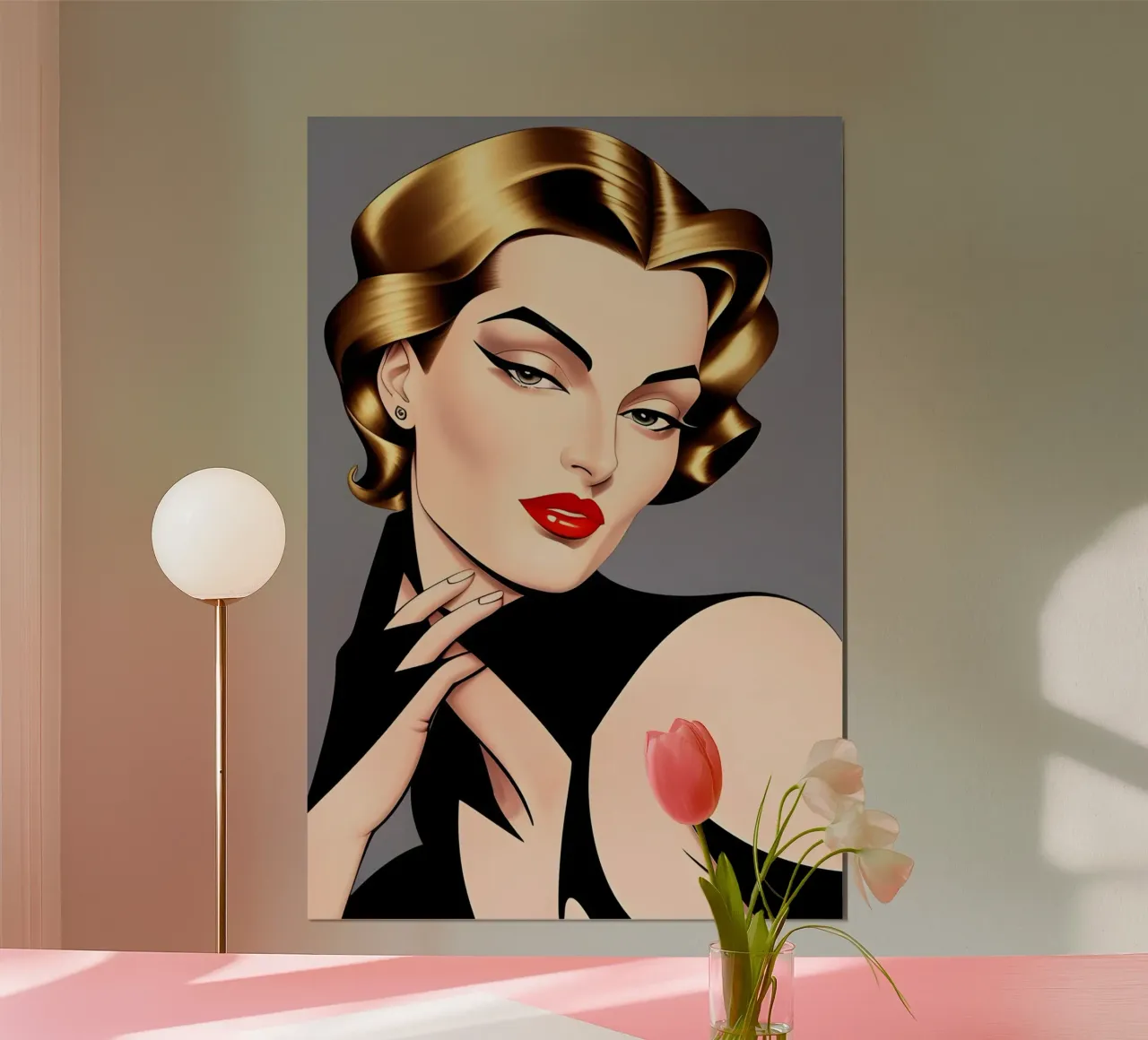 ELEGANTE RAGAZZA ART DÉCO poster da ART DECO