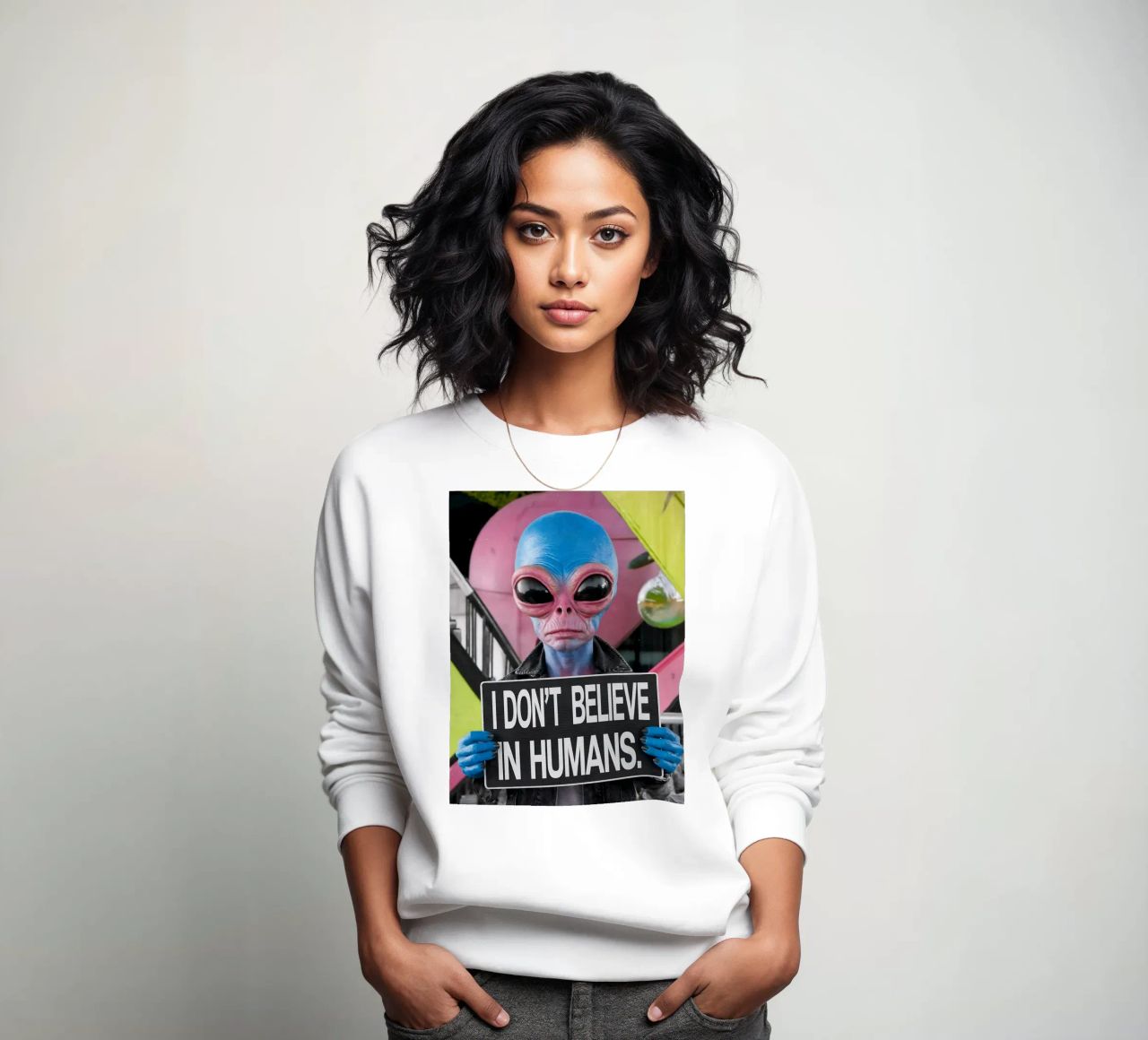 I Don't Believe in Humans felpa da Plain Thoughts