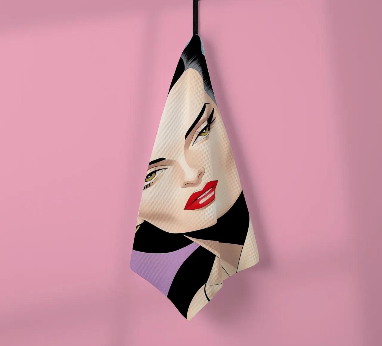 Stylized Art Deco Portrait tea towel by ART DECO
