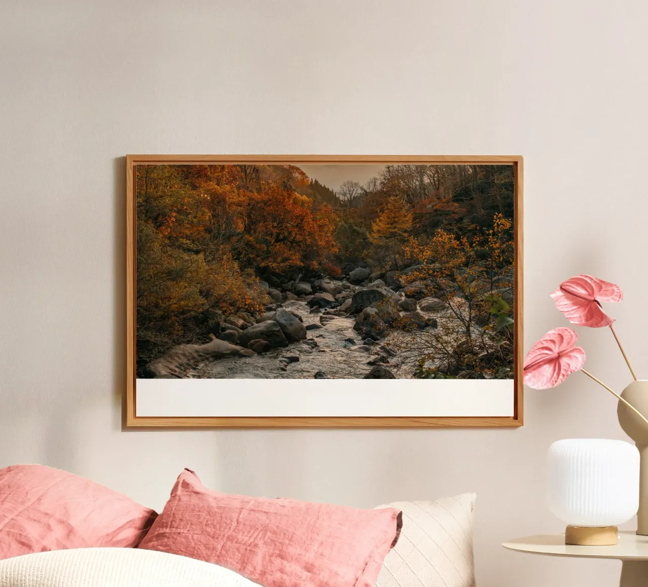 Fiume d'autunno a Niigata, Giappone alluminio dibond da Marcel Bisig