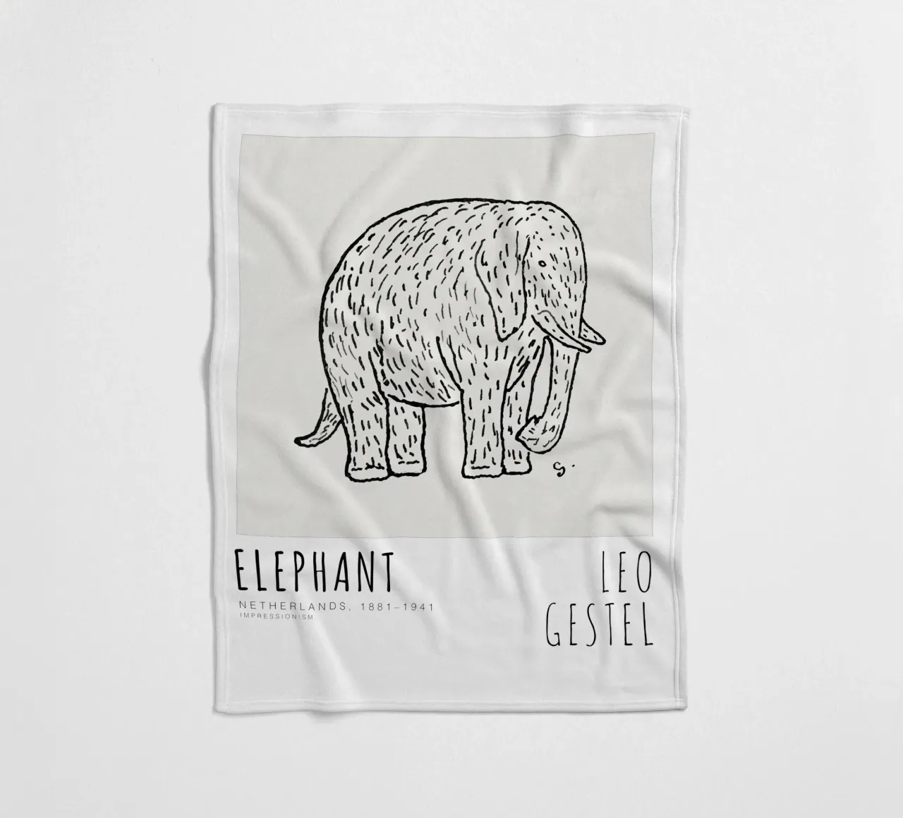 Leo Gestel - Elefant coperta in pile da Old Masters