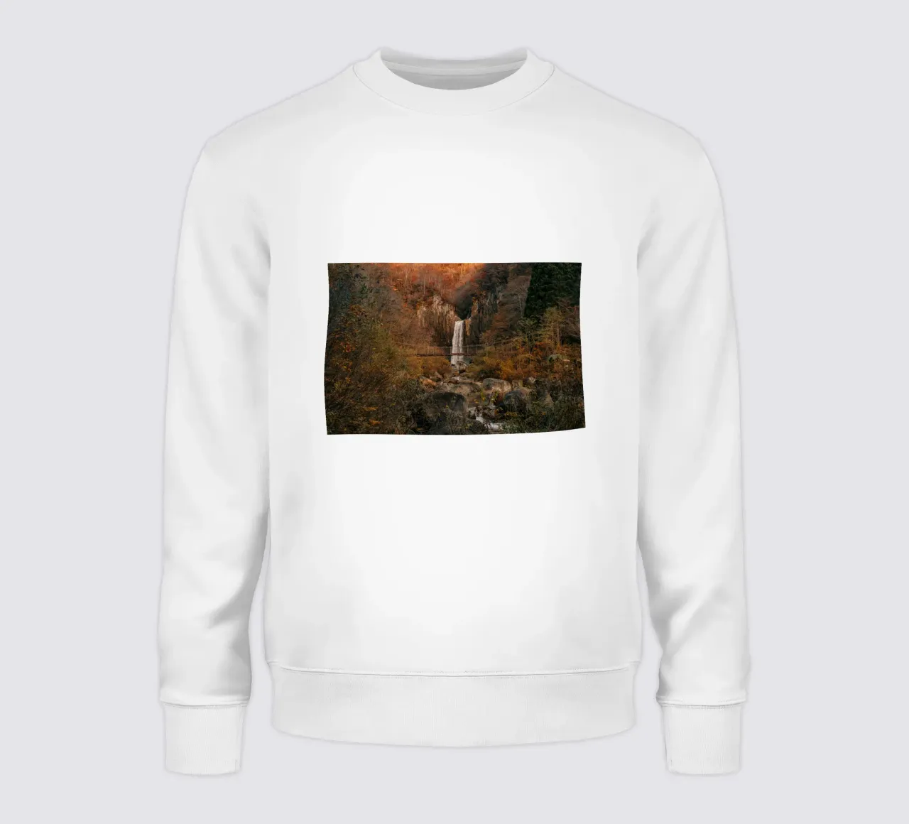 Naena Waterfall in Niigata, Japan sweatshirt by Marcel Bisig