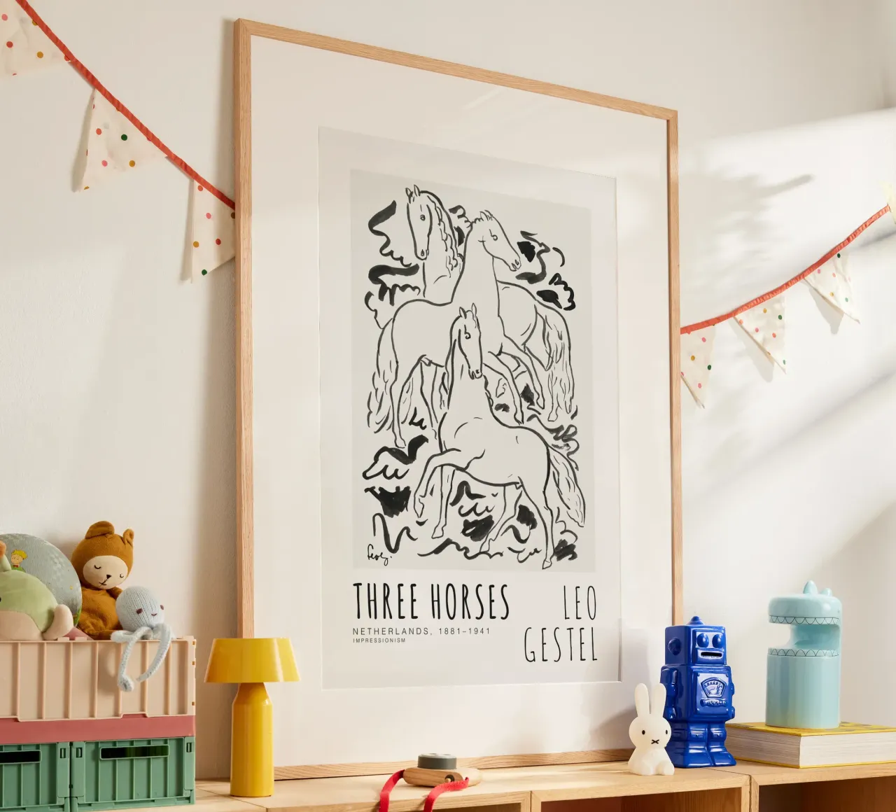 Leo Gestel - Drei Pferde poster da Old Masters