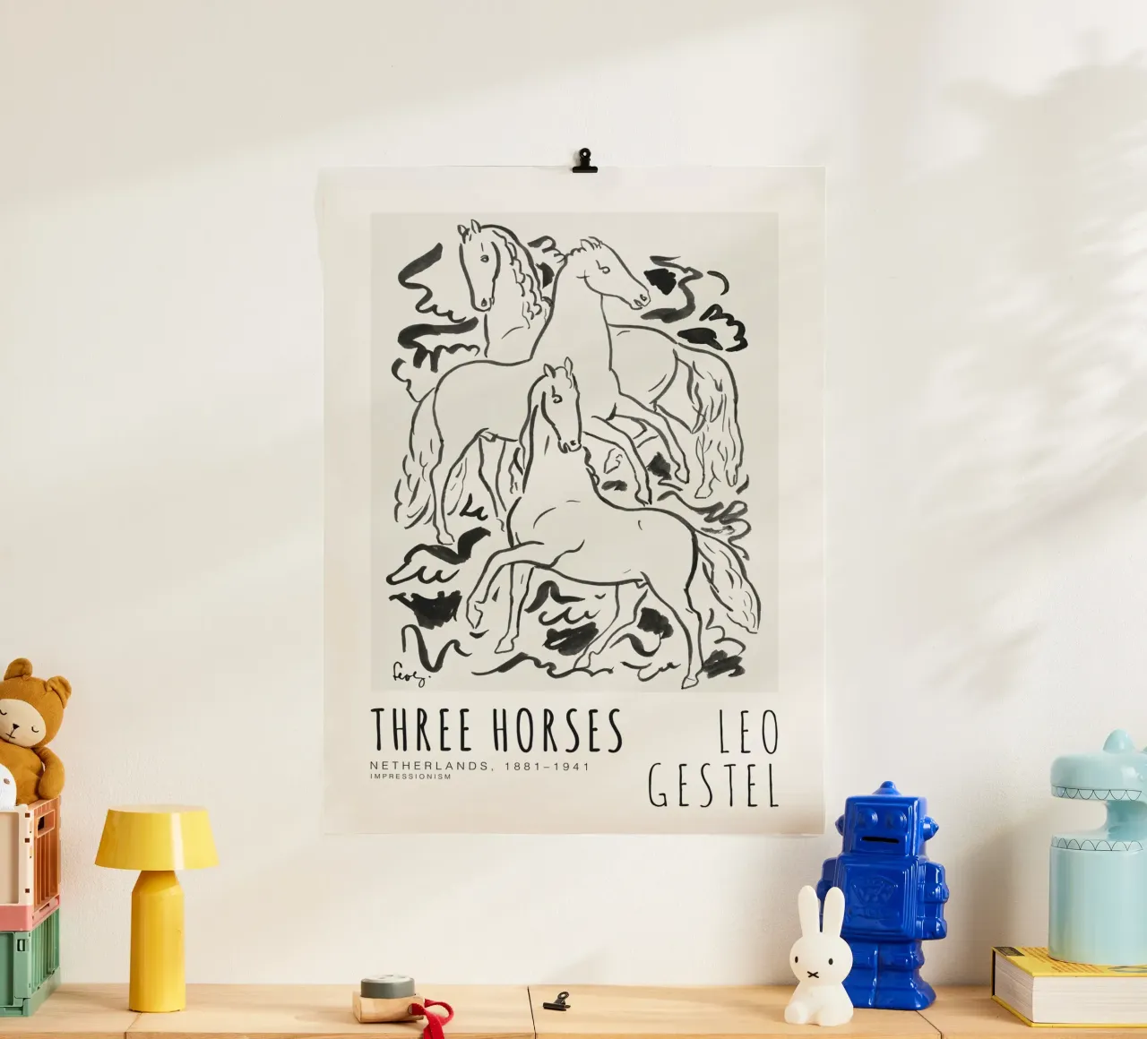 Leo Gestel - Drei Pferde poster da Old Masters