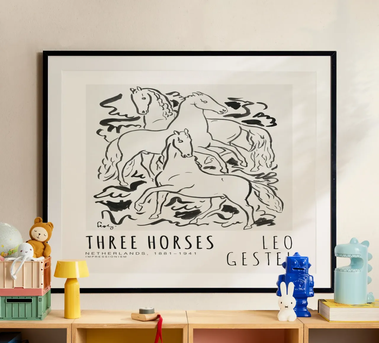Leo Gestel - Drei Pferde poster da Old Masters