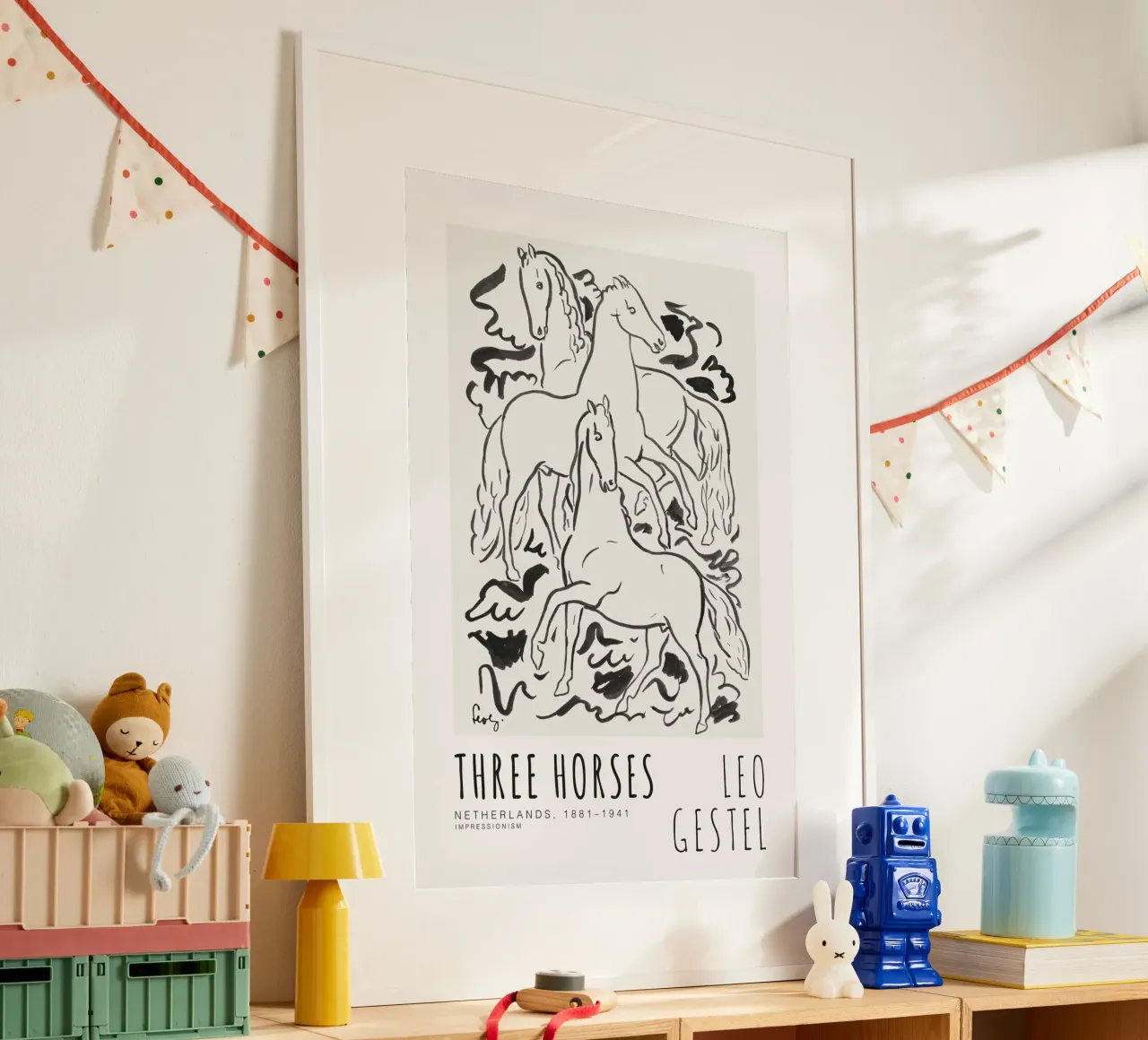 Leo Gestel - Drei Pferde poster da Old Masters
