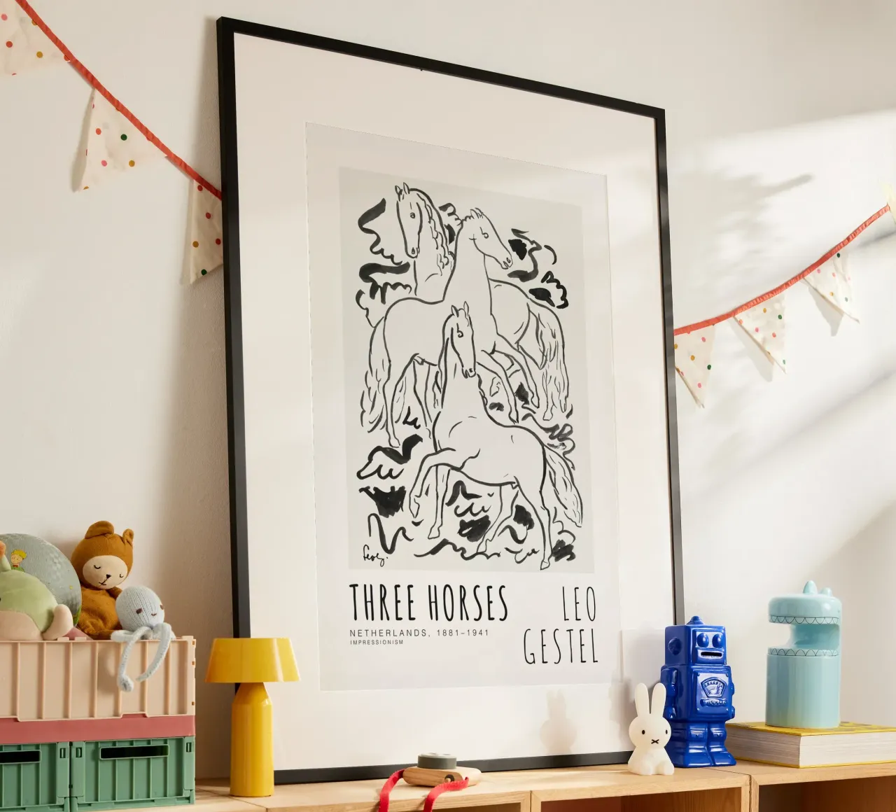 Leo Gestel - Drei Pferde poster da Old Masters