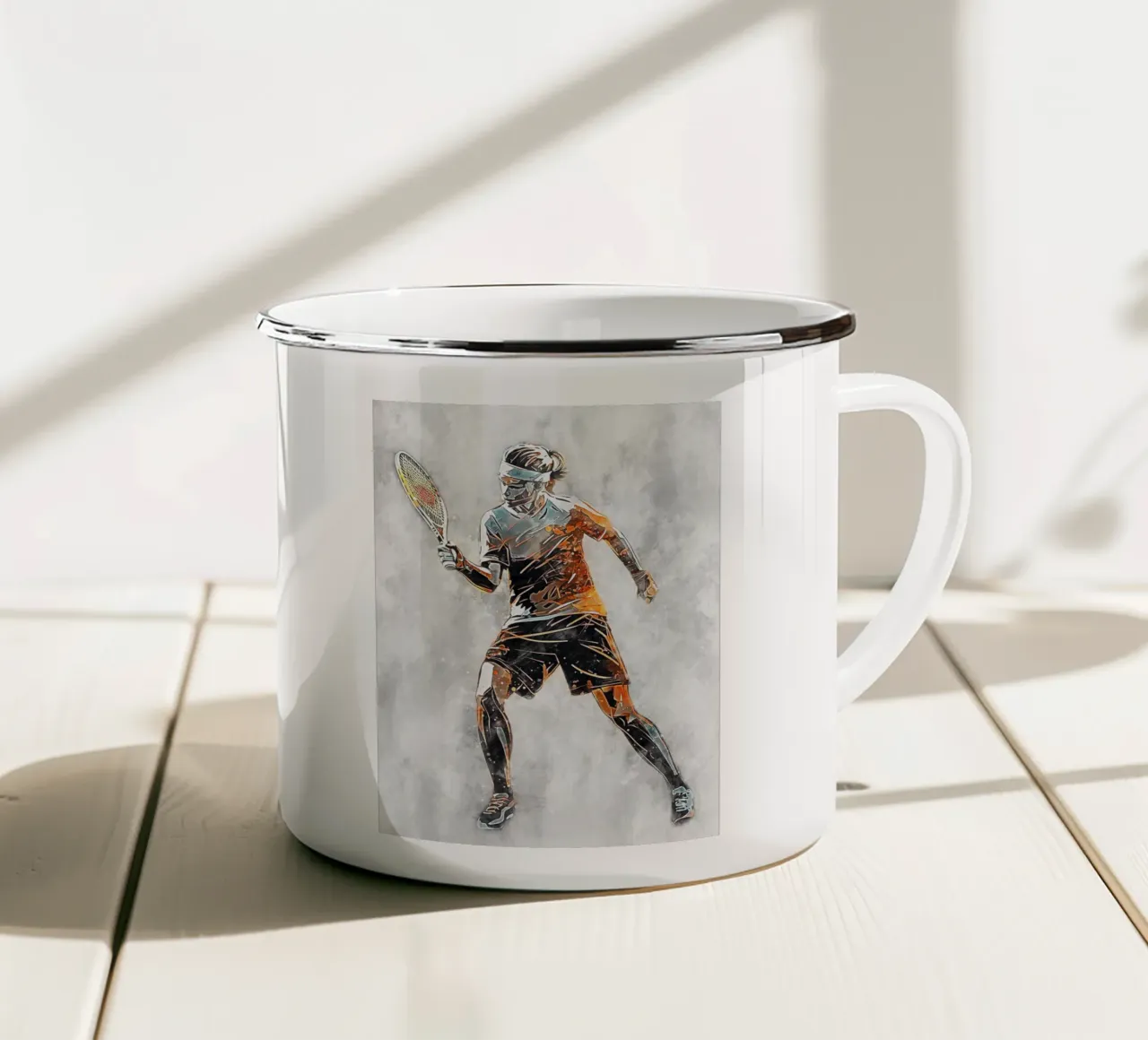 Tennis Color Gray A tazza in smalto da Mateo