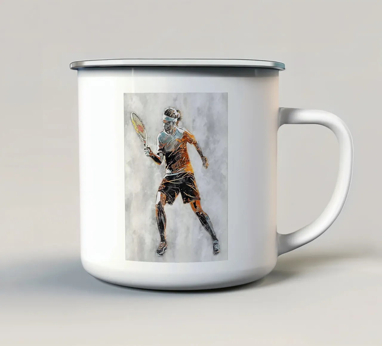 Tennis Color Gray A tazza in smalto da Mateo