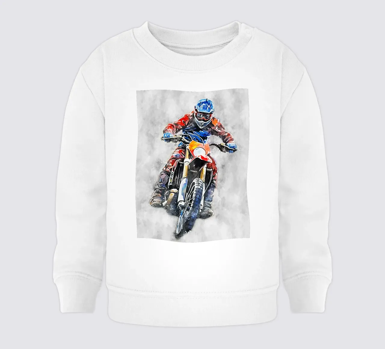 Motocross Color Gray felpa neonato da Mateo