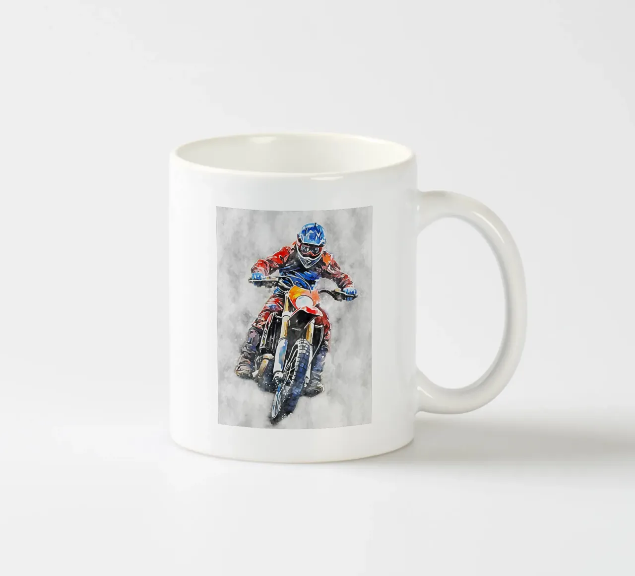 Motocross Color Gray tazza in ceramica da Mateo