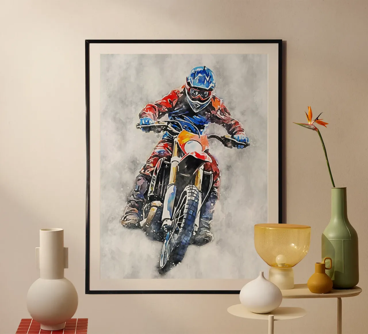Motocross Color Gray carta hahnemühle da Mateo