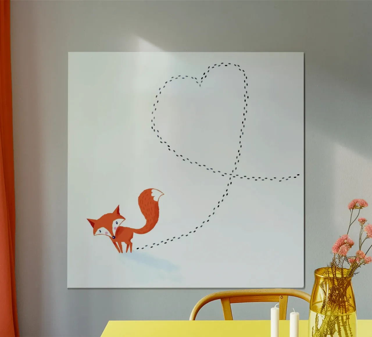 Foxy Love poster with wooden frame by DinoMike
