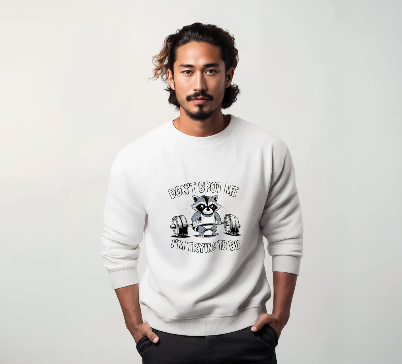 Don't spot me, I'm trying to die sweatshirt by edsonramosart