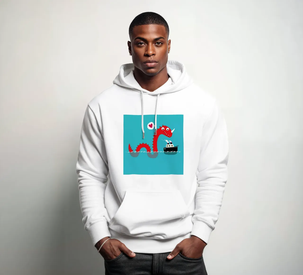 Love on the Open Seas felpa con cappuccio da DinoMike