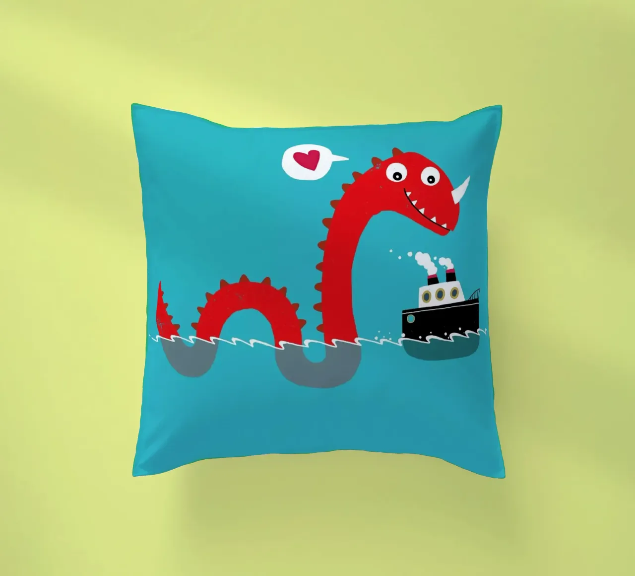 Love on the Open Seas cuscino da DinoMike