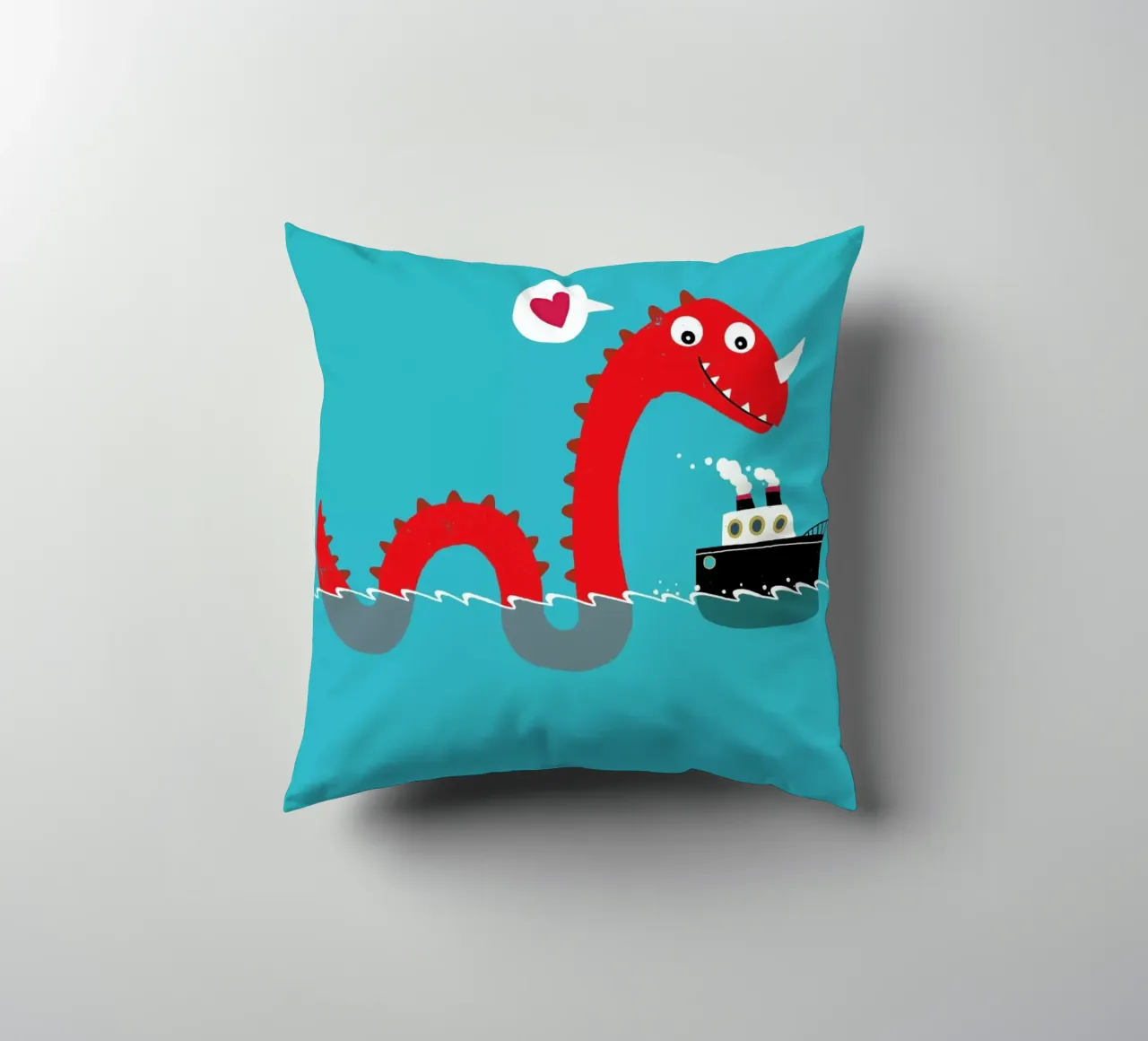 Love on the Open Seas cuscino da DinoMike