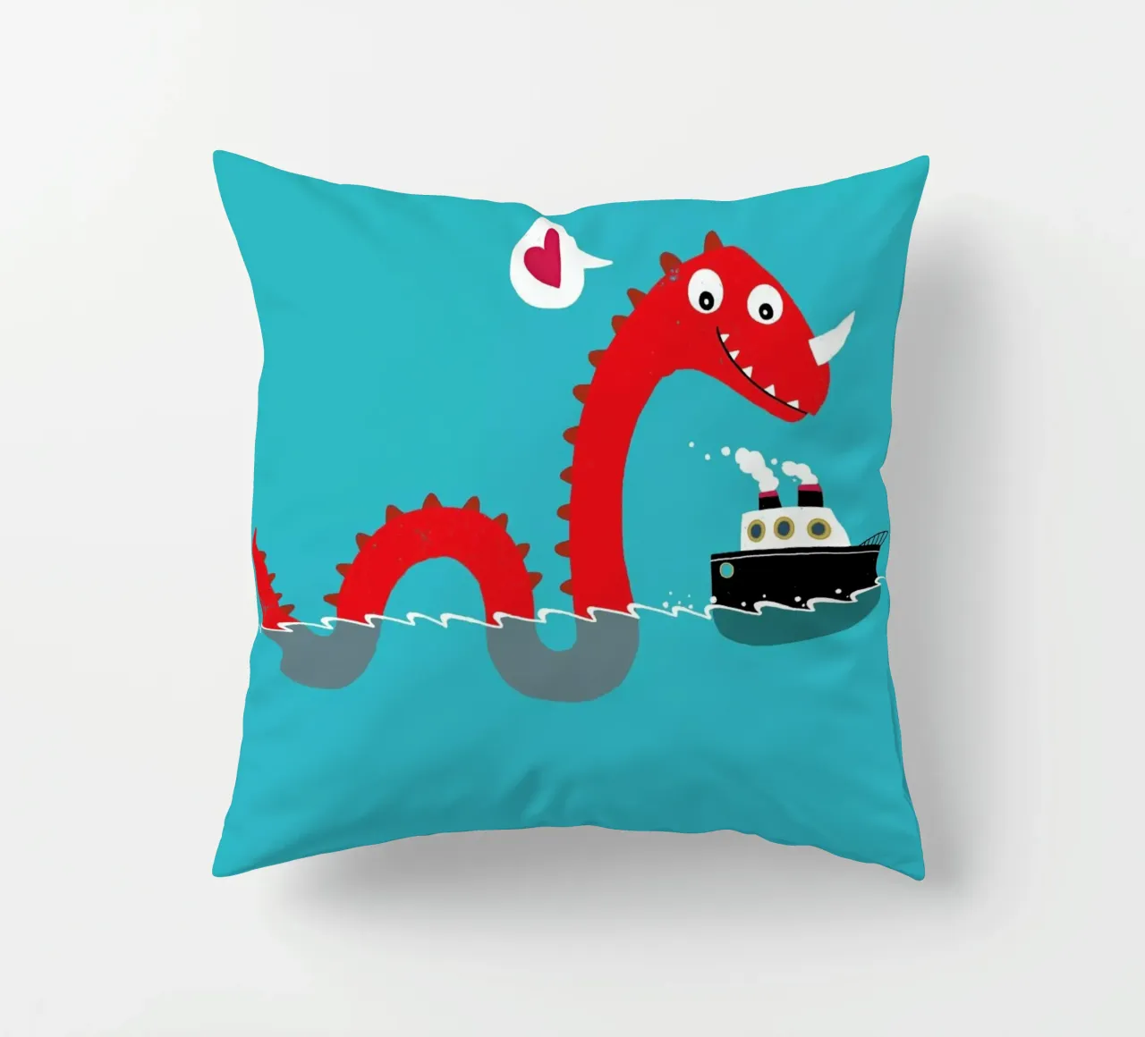 Love on the Open Seas cuscino da DinoMike
