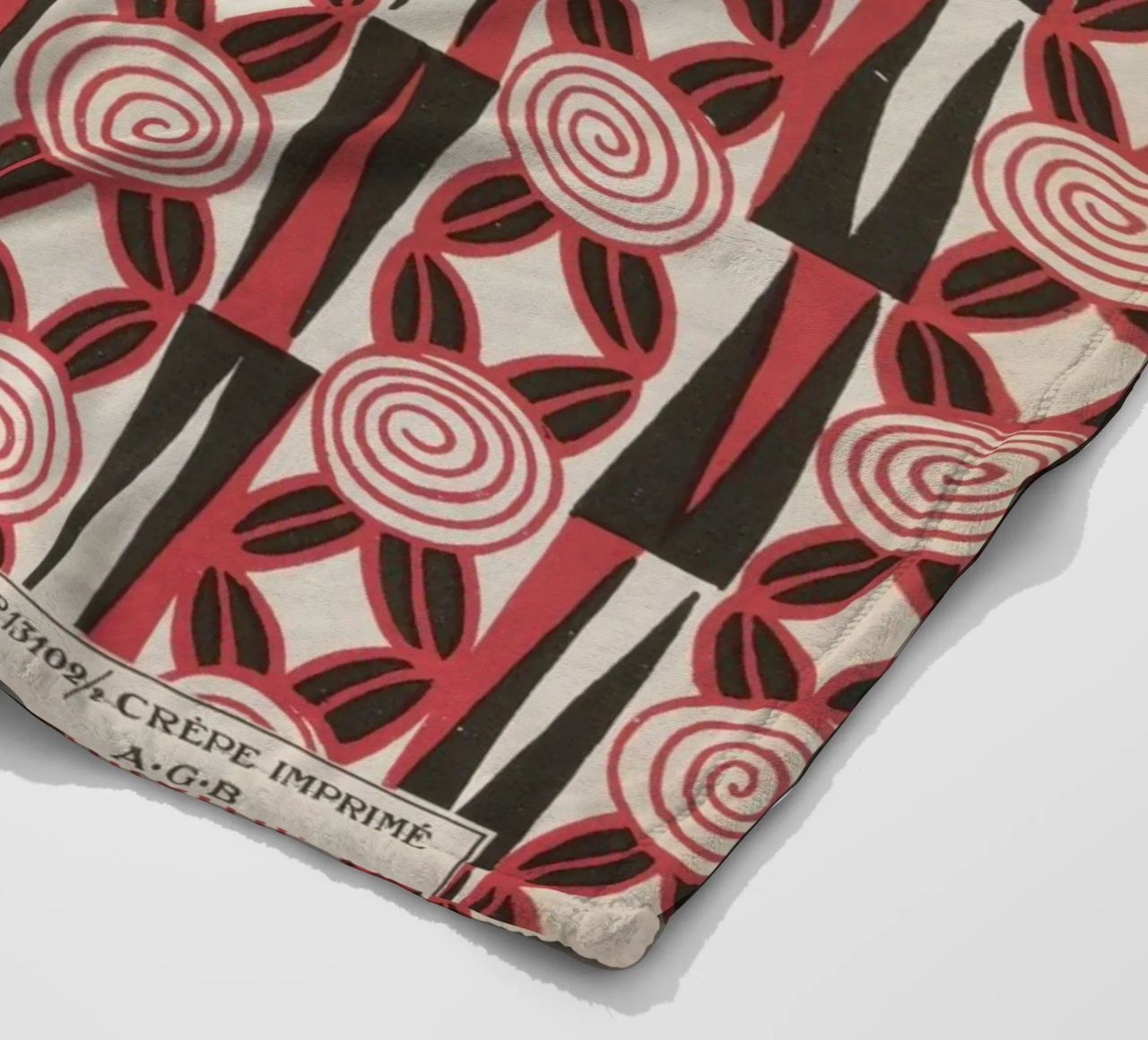 Charles Goy - Leaflets of Feminine Elegance 01 fleece blanket by Old Masters