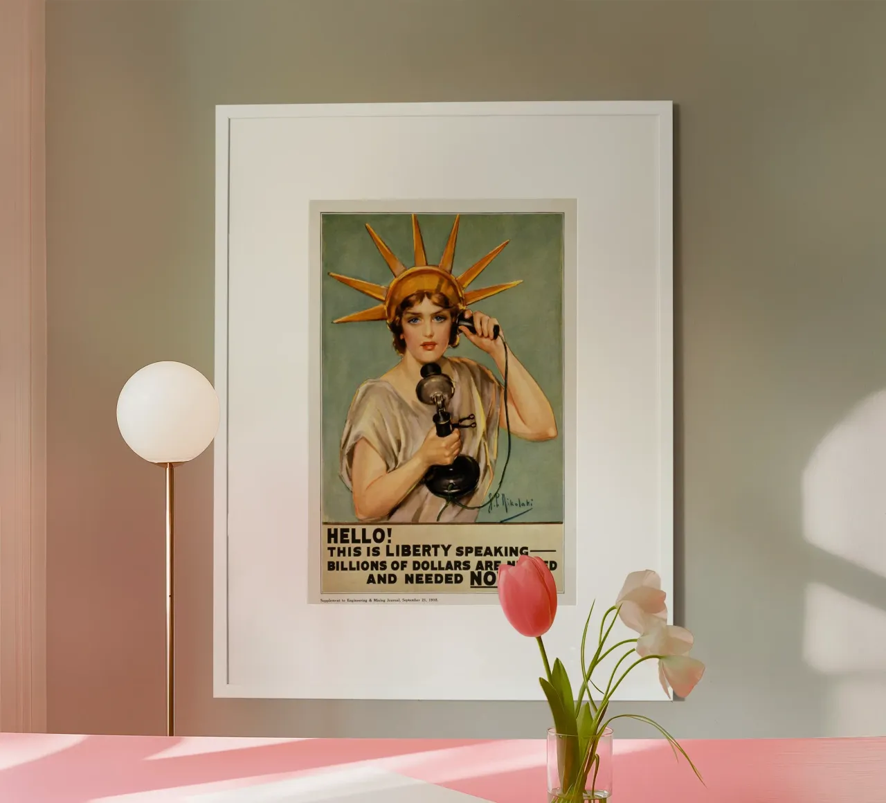 Vintage Poster - Hallo, hier spricht die Freiheitsstatue poster da Old Masters