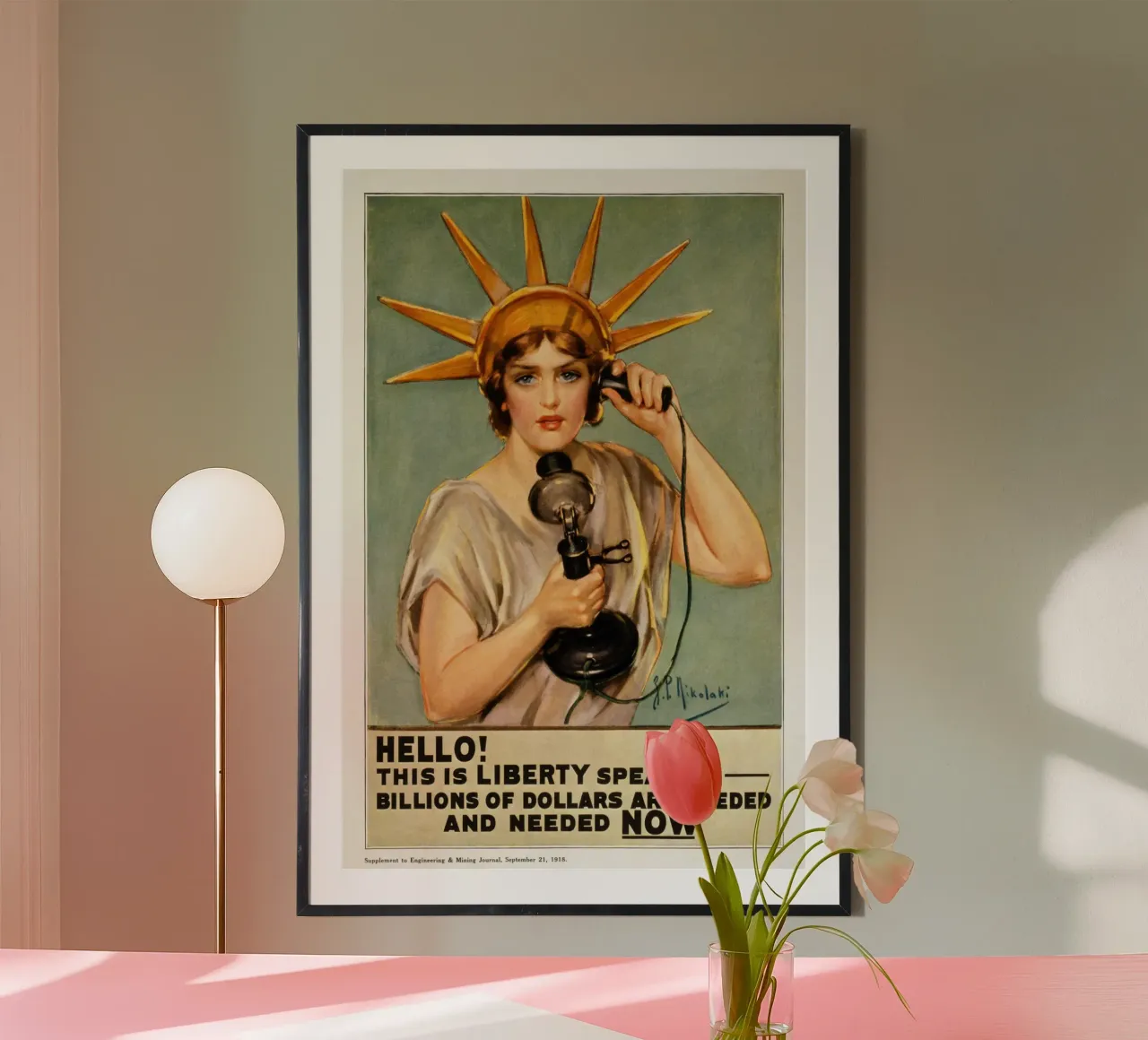 Vintage Poster - Hallo, hier spricht die Freiheitsstatue poster da Old Masters
