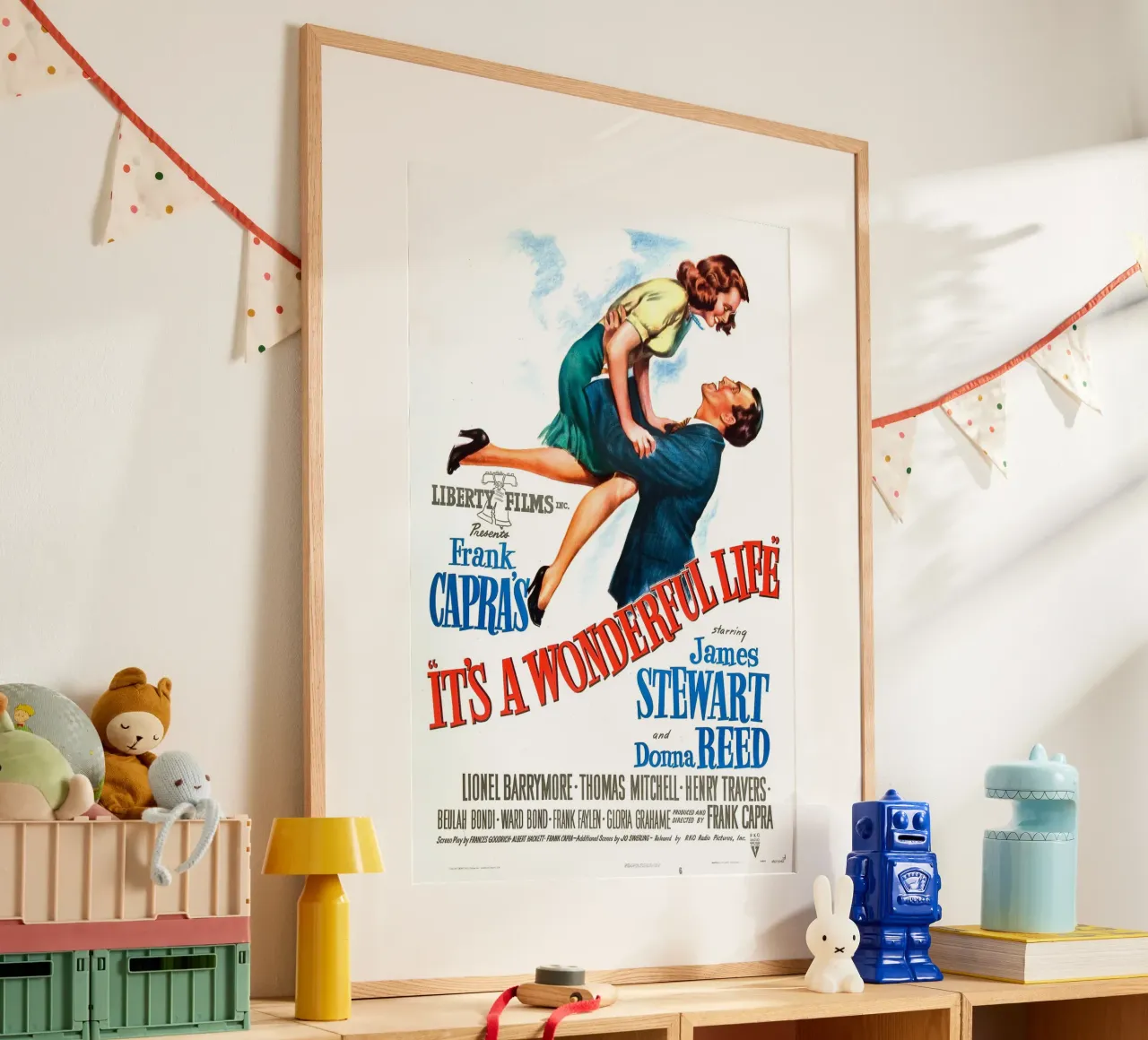 Vintage Filmposter - It`s a wonderful Life poster con telaio in legno da Old Masters