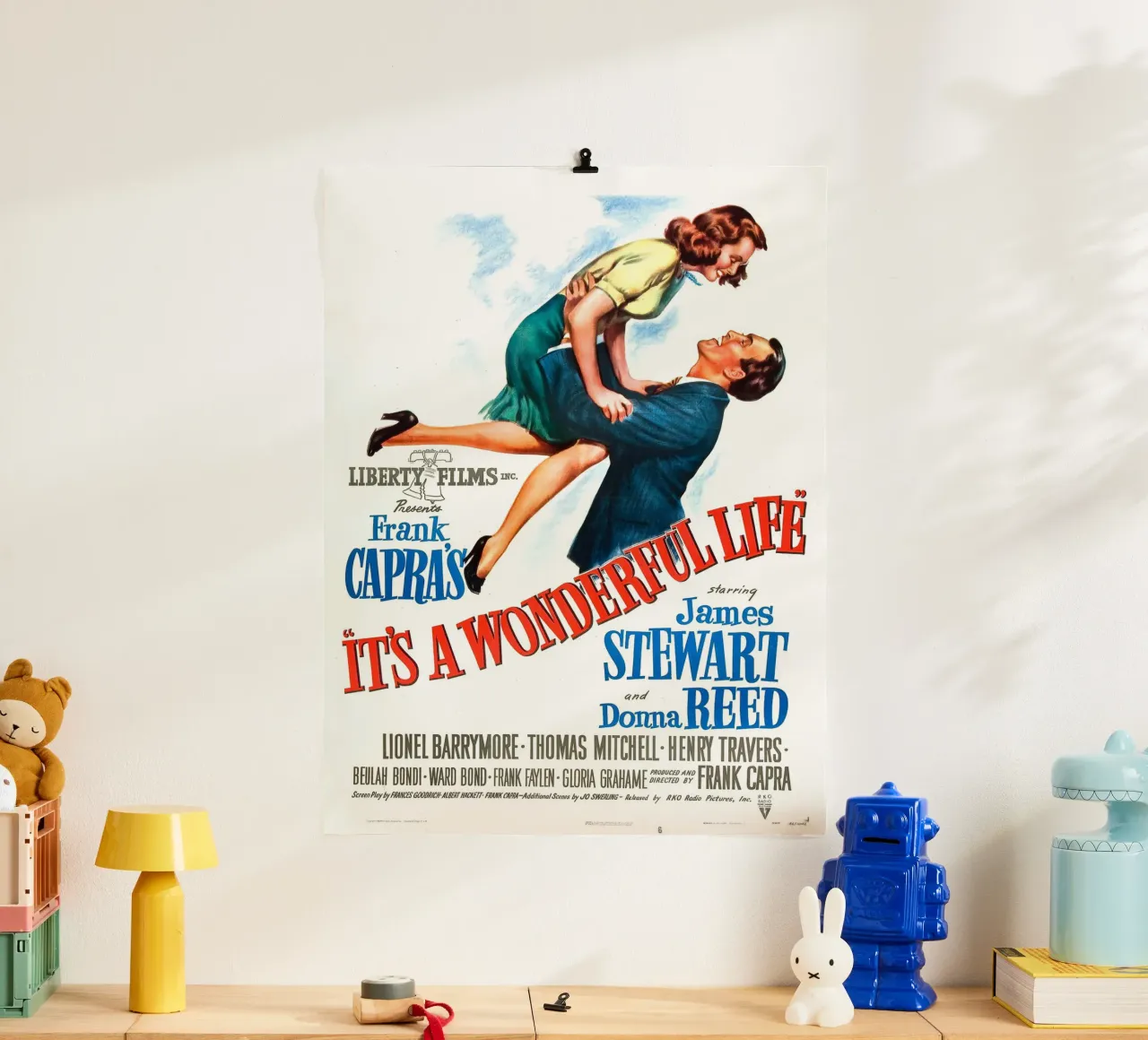 Vintage Filmposter - It`s a wonderful Life poster con telaio in legno da Old Masters